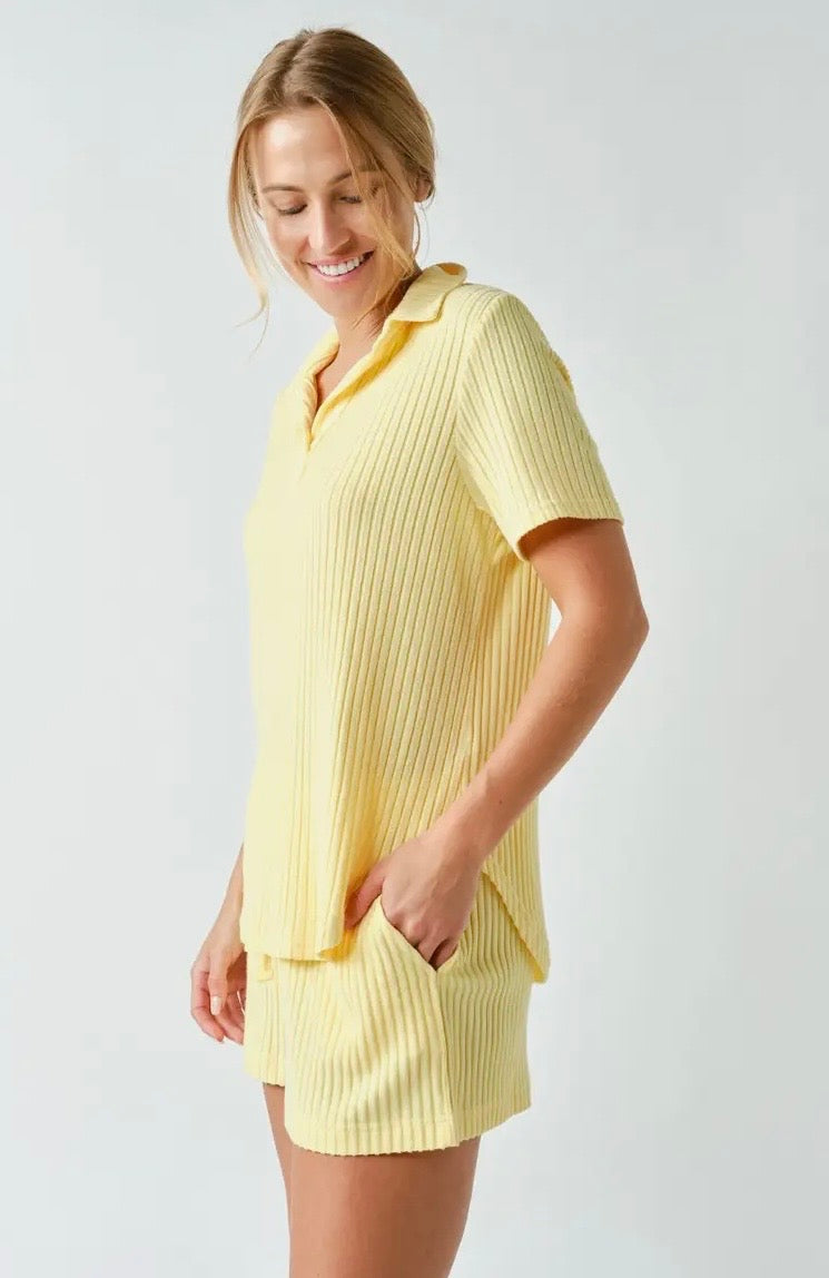 Softcore Ribbed Polo Tee